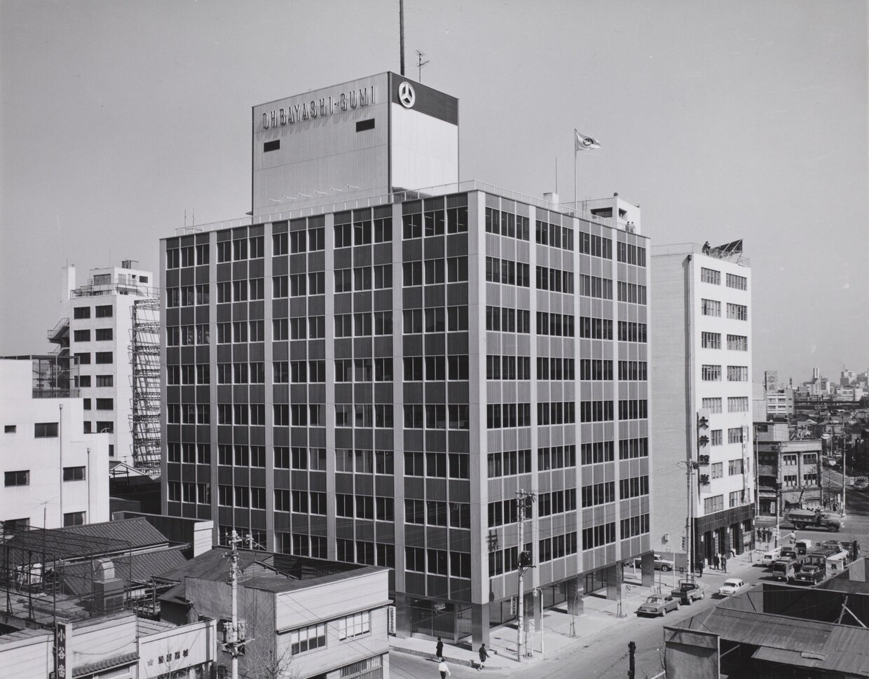 The Tokyo Obayashi Building, which was newly constructed to serve as the company’s location in eastern Japan (1961)