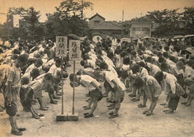 疎開学童の壮行会