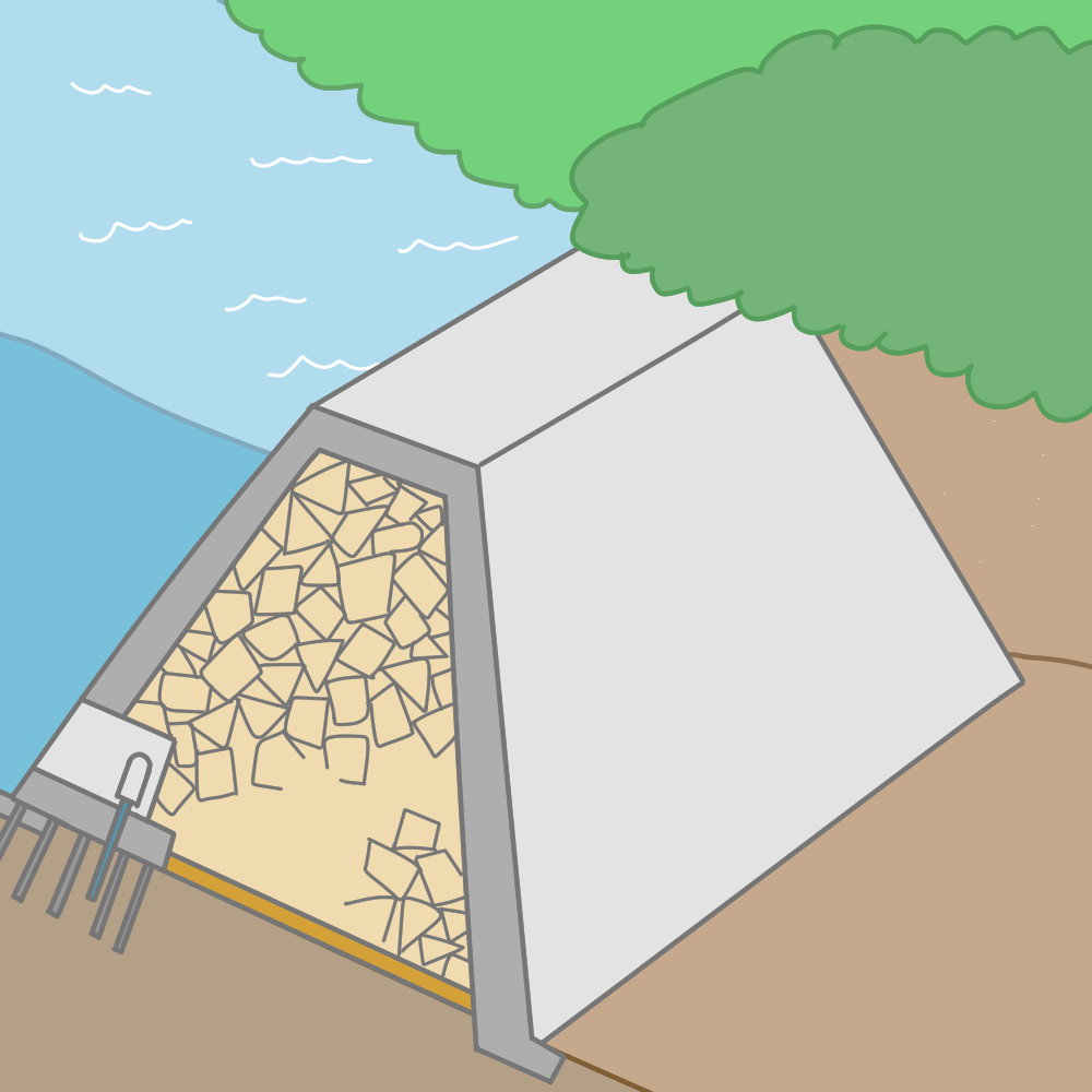 Trapezoidal CSG dam