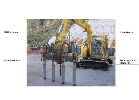 Dam concrete compaction judgment system