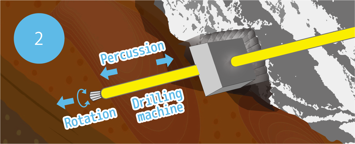 Construction process of bedrock PS anchor 02