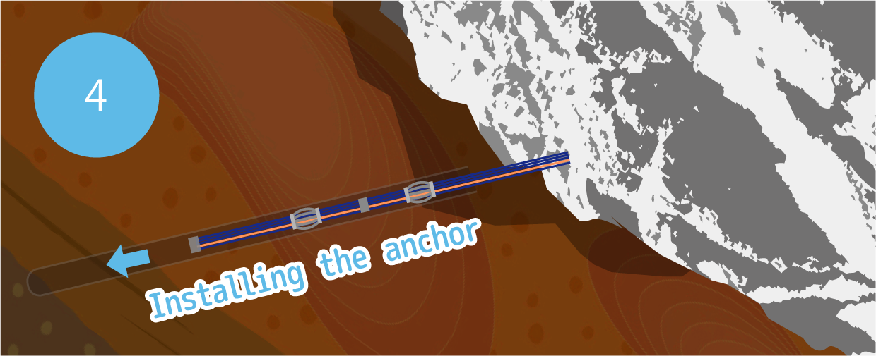 Construction process of bedrock PS anchor 04