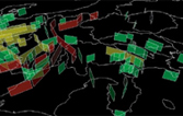 Distribution of inland active faults