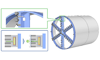 Physical property measurment system for excavated soil in the chamber