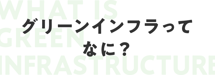 グリーンインフラってなに？