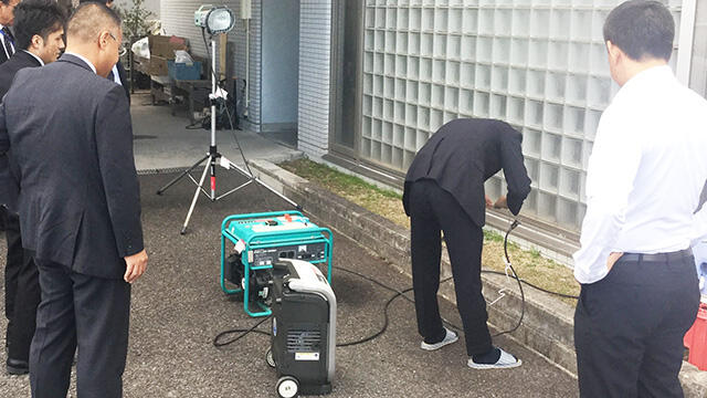 仏生山寮における代替本部立ち上げ