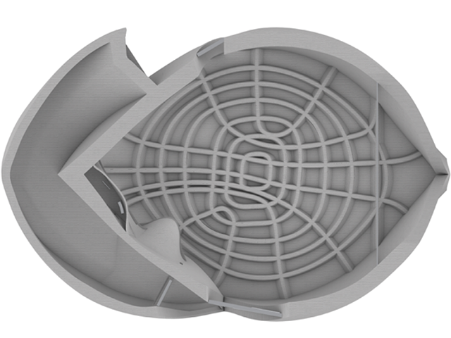大林組の3Dプリンター実証棟の床板構造を表した図