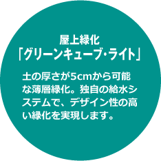 屋上緑化「グリーンキューブ・ライト」