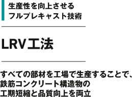生産性を向上させるフルプレキャスト技術 LRV工法