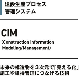 建設生産プロセス管理システム　CIM