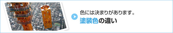 色には決まりがあります。塗装色の違い