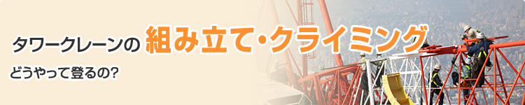 タワークレーンの組み立て・クライミング どうやって登るの？