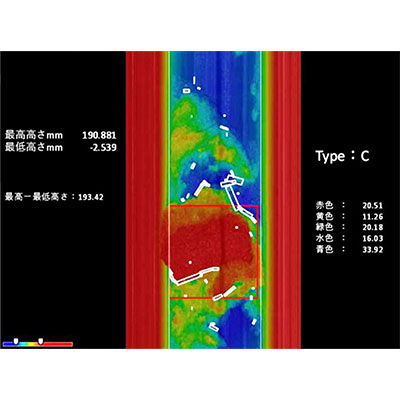 図9 土砂性状推定コンター画像取得結果