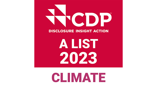 CDP気候変動において最高評価の「Aリスト」に4年連続で選定