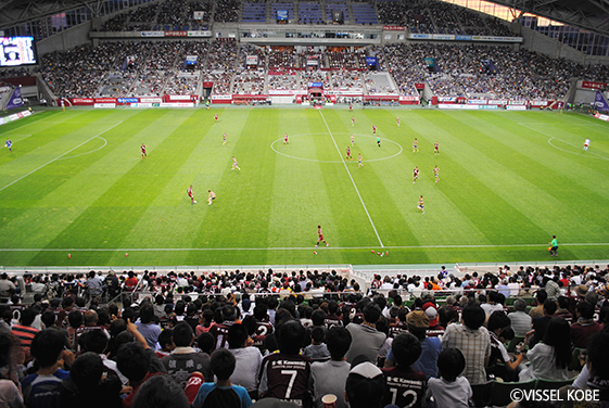 ヴィッセル神戸のホームゲームが行われるノエビアスタジアム神戸
