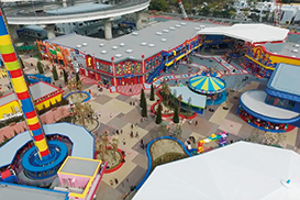レゴランドジャパン（竣工2017年1月）組み立てブロック玩具・レゴをモチーフにしたテーマパーク。約9万m²の敷地に46棟を施工しました
