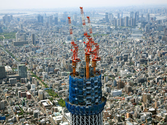 東京スカイツリー　第1展望台の工事がスタート