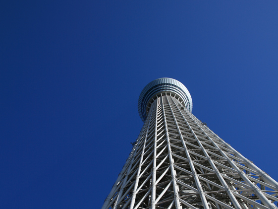 The tower extended toward the sky