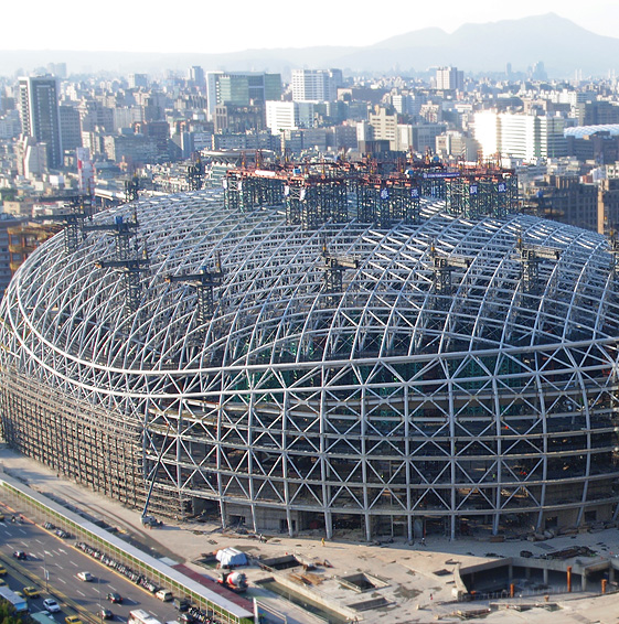 台北市で大林組が建設を進める台湾初の大型多目的ドーム球場