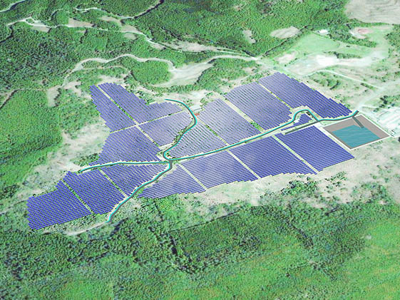 芦北町太陽光発電事業 完成予想図